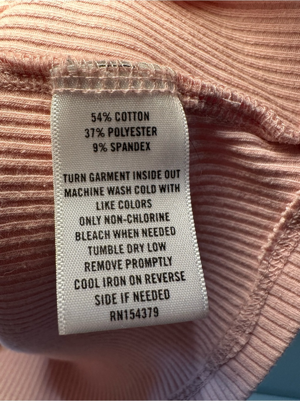 aero Light Pink Ribbed Tank Crop Pink Size Medium - Picture 4 of 5
